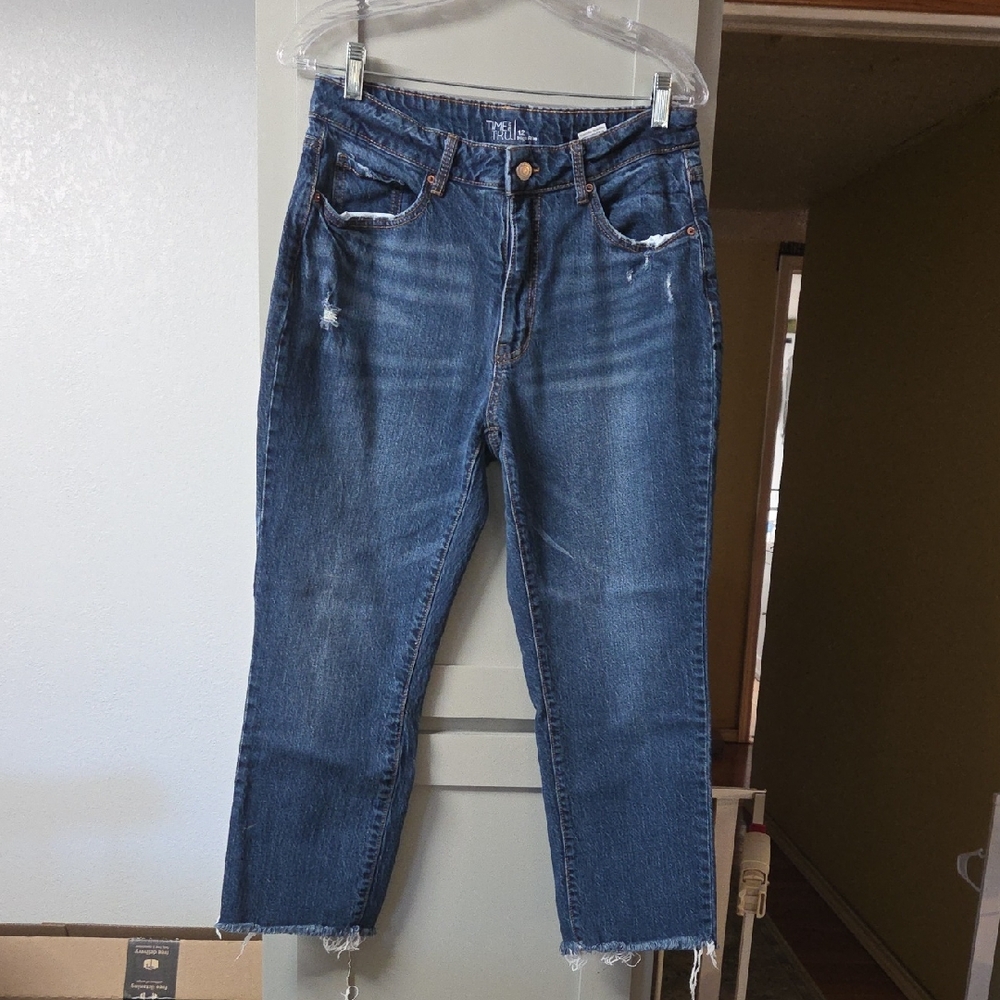 Time and Tru Women's Straight Leg Jeans in Blue